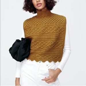 Zara textured knit vest